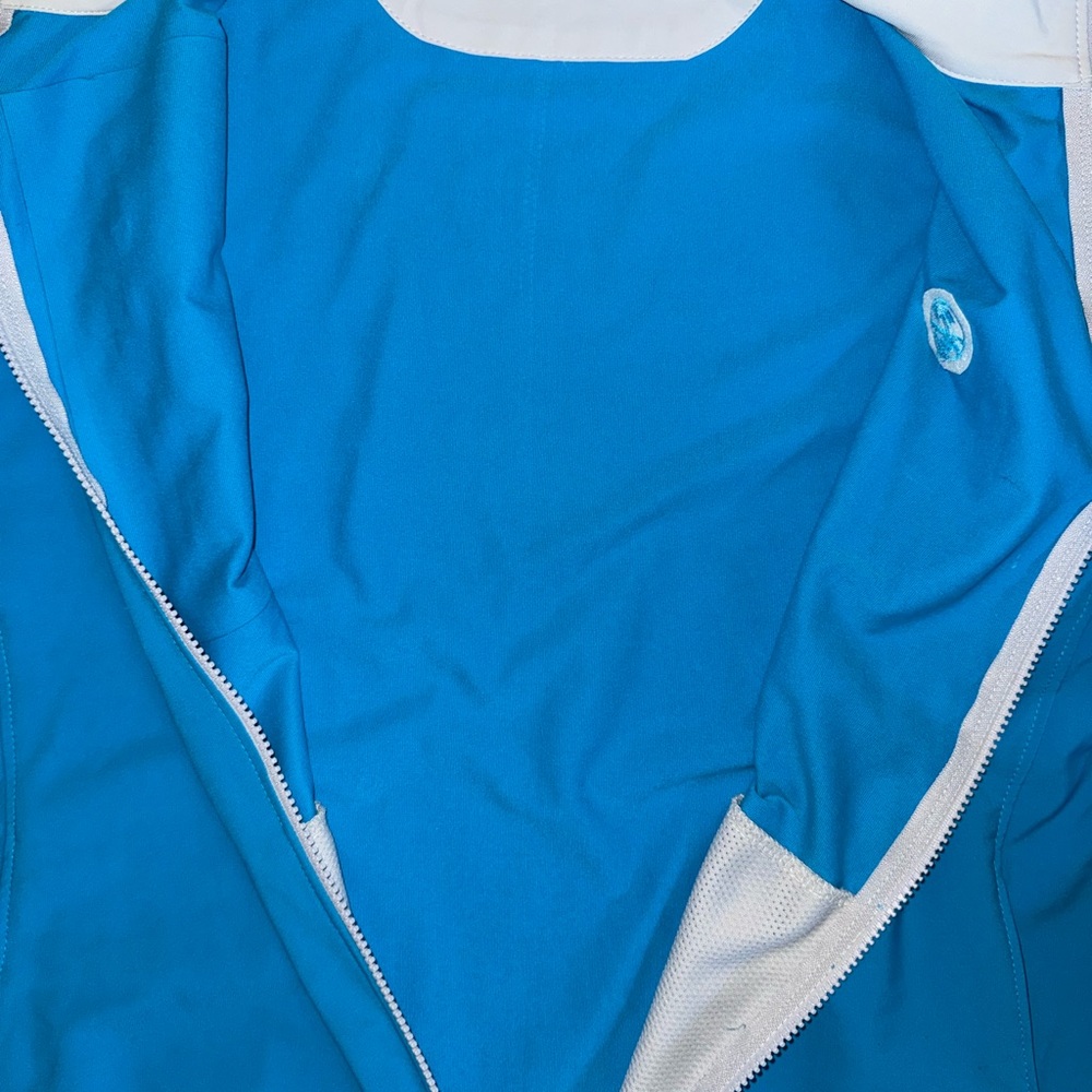 Peter Millar Crown Sport Via 4 Wind Teal Zip-Up Vest Medium - Picture 4 of 7